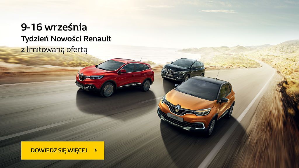 9-16 września tydzień nowości Renault. Poznajcie nowe Renault KOLEOS!