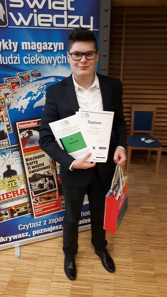 Uczeń radomskiego PLASTYKA laureatem Olimpiady Wiedzy o Mediach. Gratulujemy!