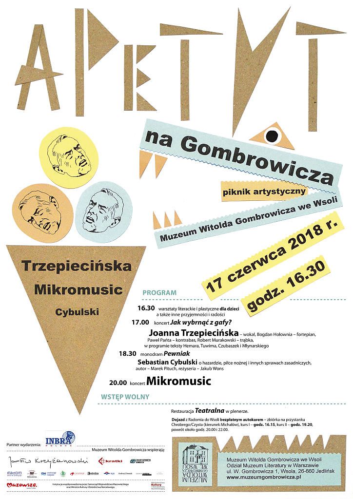 Mikromusic, Trzepiecińska i piłka nożna - Apetyt na Gombrowicza 17 czerwca godz. 16:30