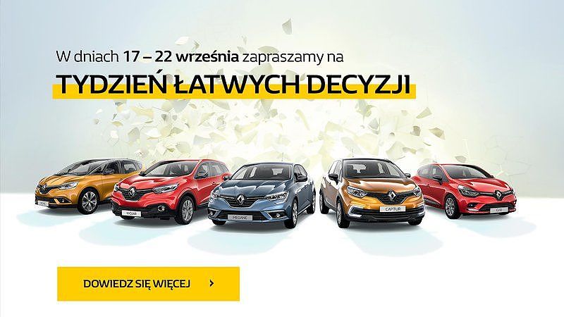 POLECAMY: 120 lat RENAULT. Trwa TYDZIEŃ ŁATWYCH DECYZJI w Salonie Renault w Radomiu
