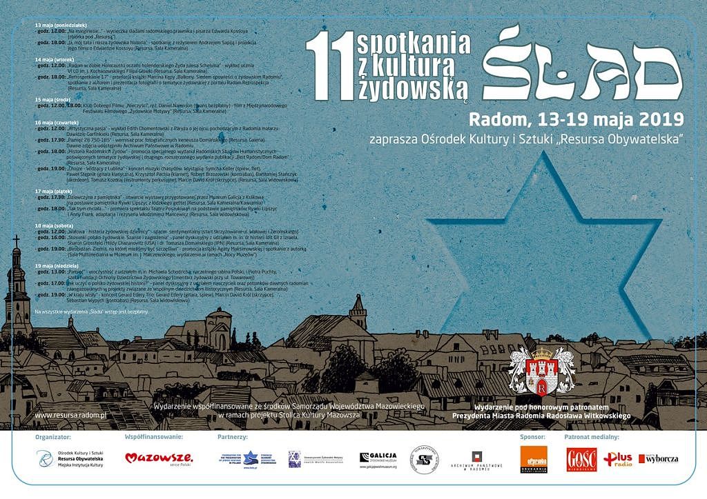 11 spotkania z kultura żydowską "Ślad" - Ośrodek Kultury i Sztuki RESURSA OBYWATELSKA