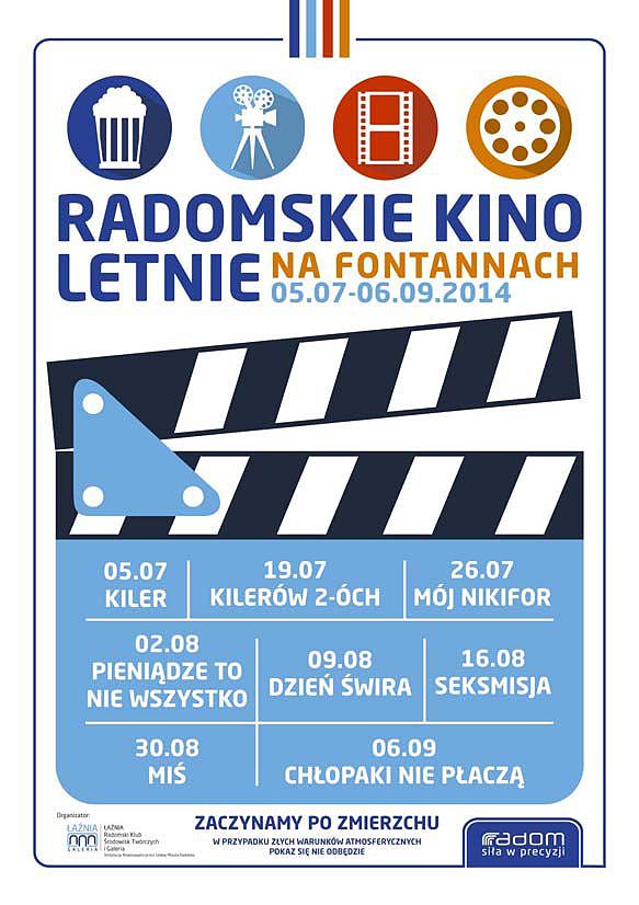 Radomskie Kino Letnie na fontannach w sobotnie wakacyjne wieczory!