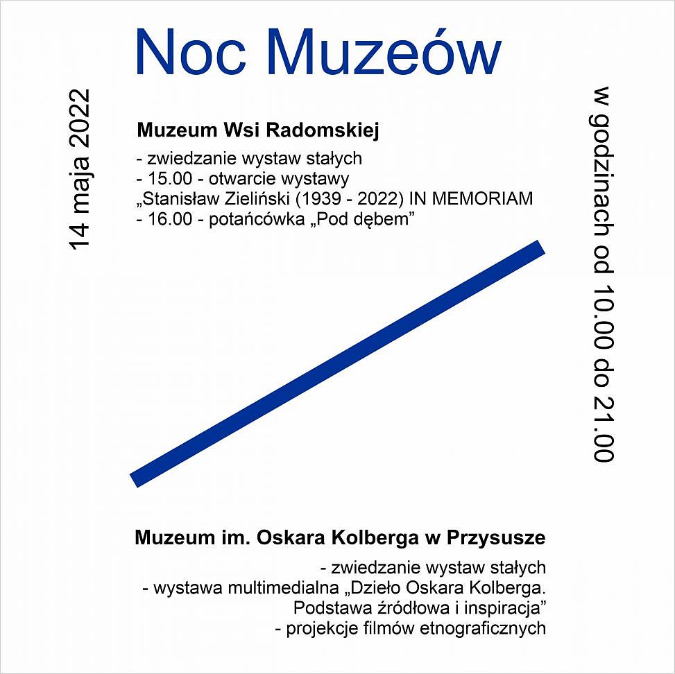 Noc Muzeów w Muzeum Wsi Radomskiej 14 maja godz. 15:00 - 21:00