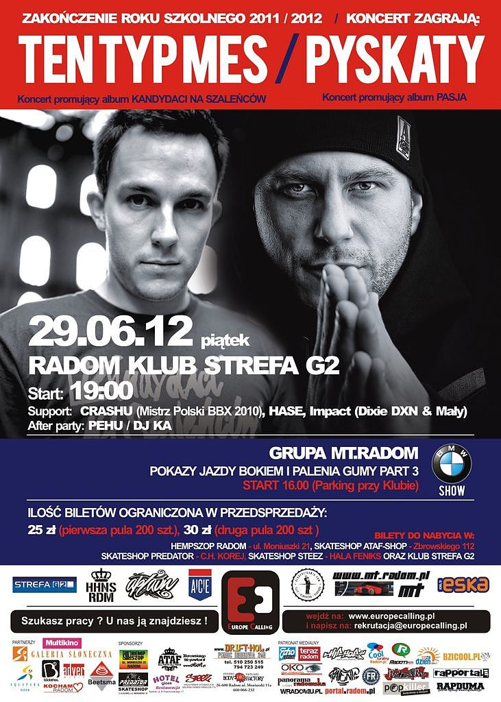 Wakacyjne wejściówki na koncert Pyskaty & Ten Typ Mes w G2! Są chętni?