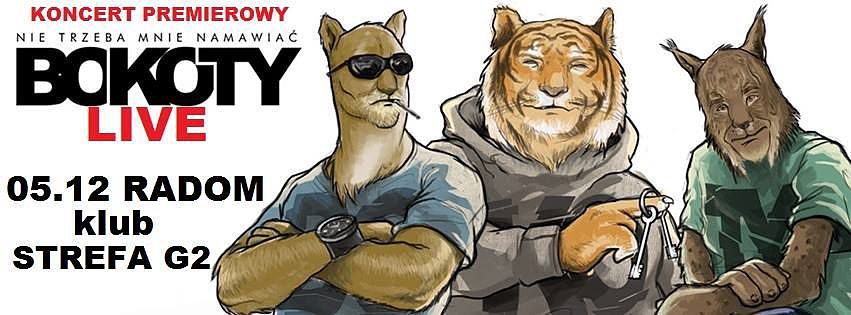 Koncert Premierowy BOKOTY LIVE w Radomiu już 5 grudnia o godz. 20:00