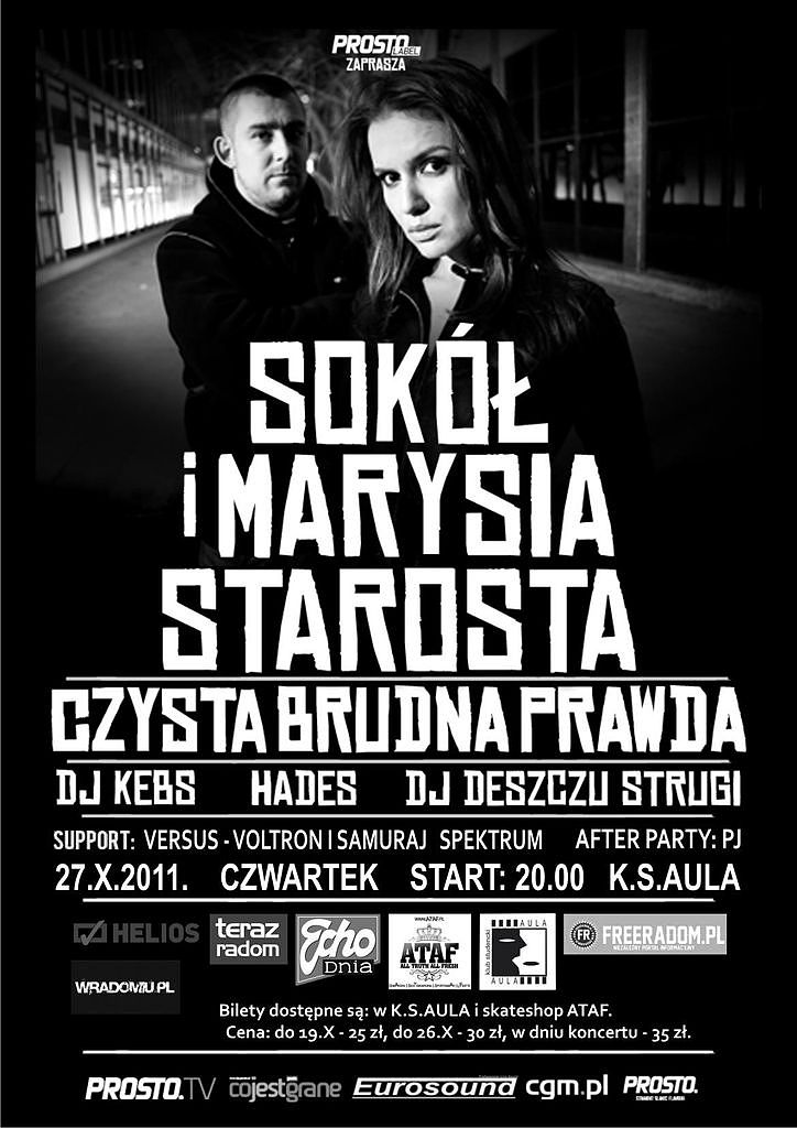 Sokół i Marysia Starosta zaśpiewają Czystą Brudną Prawdę w AULI
