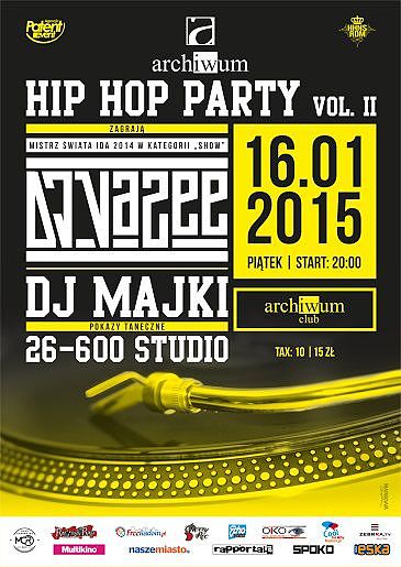 Dj VaZee na "Archiwum Hip Hop Party" już 16 stycznia w Radomiu